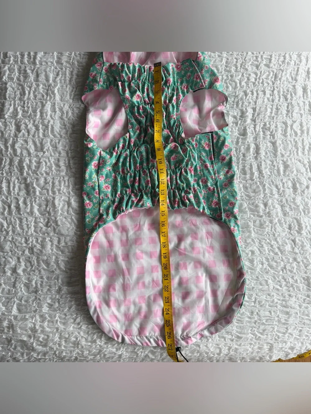 Worthy Dog London Floral Watercolor Hooded Dog Raincoat XXL